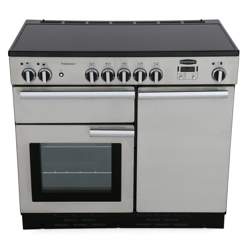 Rangemaster Professional Plus PROP100EISS/C 100cm wide Electric Range Cooker with Induction Hob - Stainless Steel