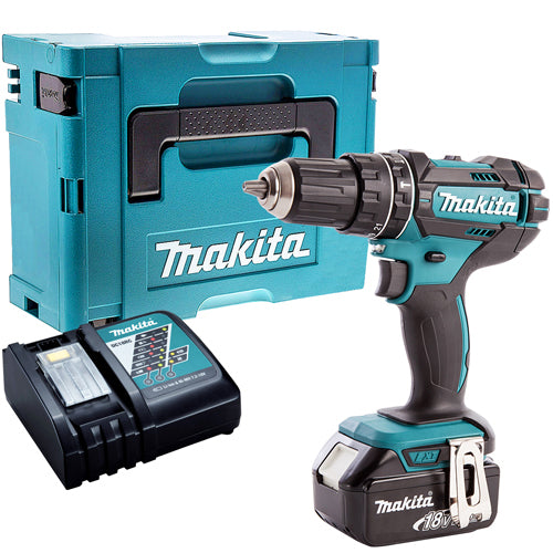 Makita DHP482Z 18V LXT Combi Drill with 1 x 5.0Ah Battery Charger &amp; Type 3 Case