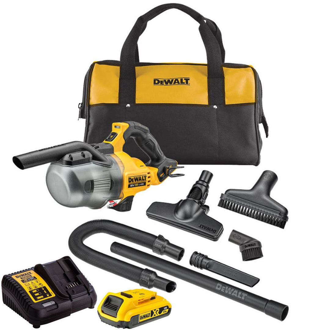 Dewalt DCV501L 18V L-Class Stick Vacuum Cleaner with 1 x 2.0Ah Battery Charger & Bag