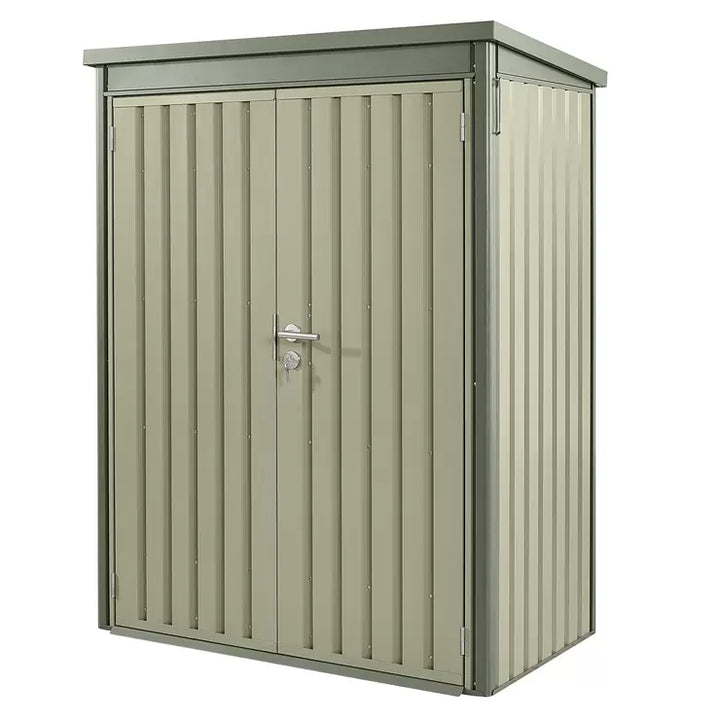 Stone Garden 4ft 7" x 2ft 6" (1.45 x 0.8m) Vertical 1,887 Litre Steel Shed in Green
