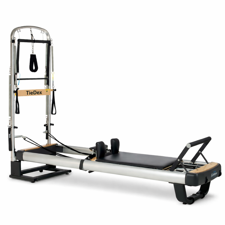 Tower Reformer tower Complete Deluxe Pilate reformer Folding Reformer with Integrated Tower and Mat System, Adjustable Carriage, Push-Through Bar, Spring Kit, and Aluminum Frame for Professional Pilates Training