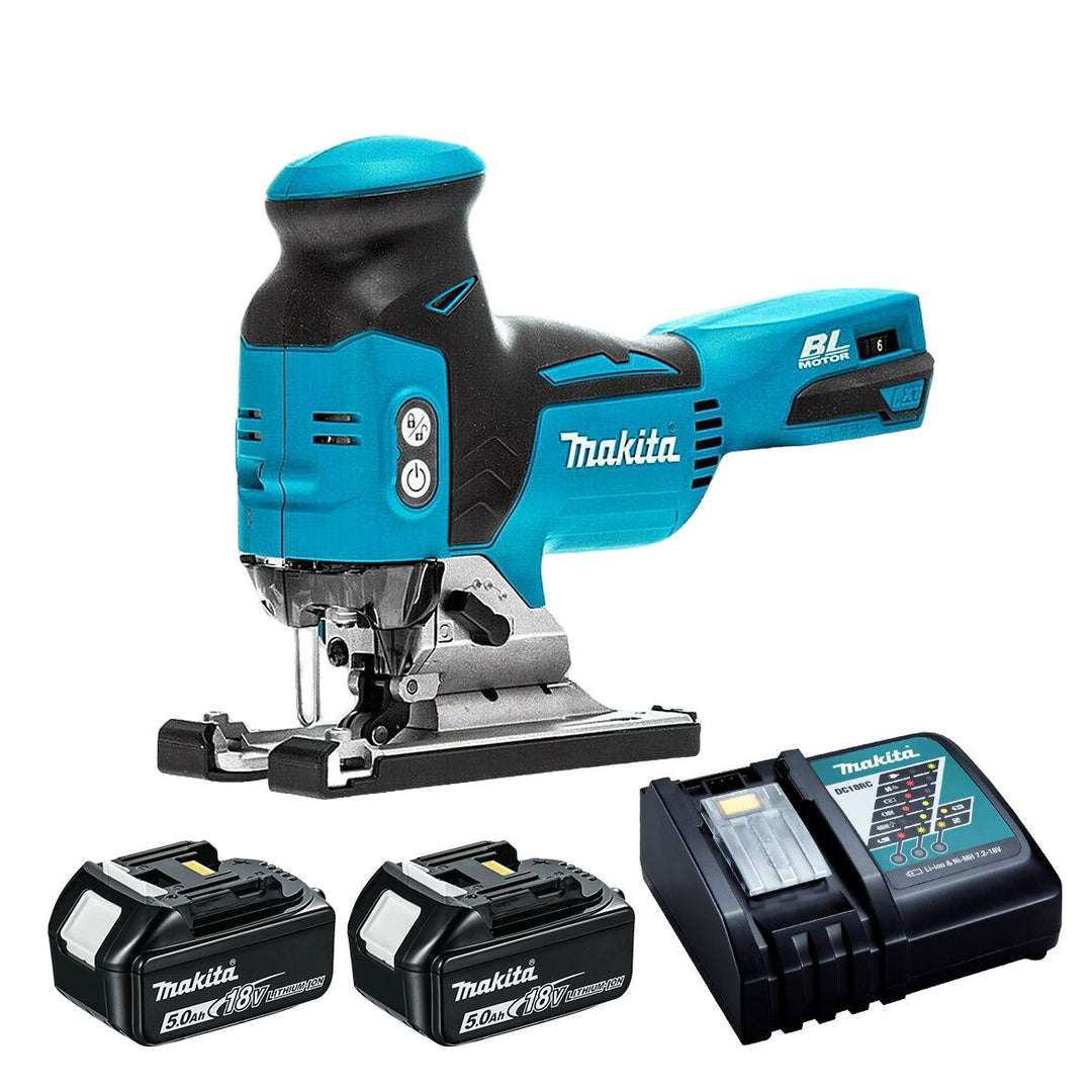 Makita DJV181Z 18V Brushless Jigsaw With 2 x 5.0Ah Batteries &amp; Charger