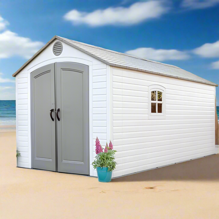 Life-times 8ft x 15ft (2.4 x 4.5m) Storage Shed - Model 60075