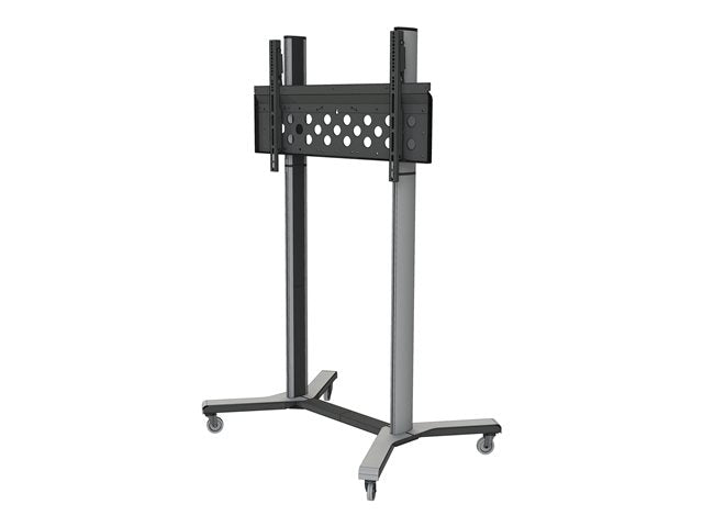 TieDex UK PMV Mounts PMVTROLLEYXXL cart - for flat panel - satin black, satin silver