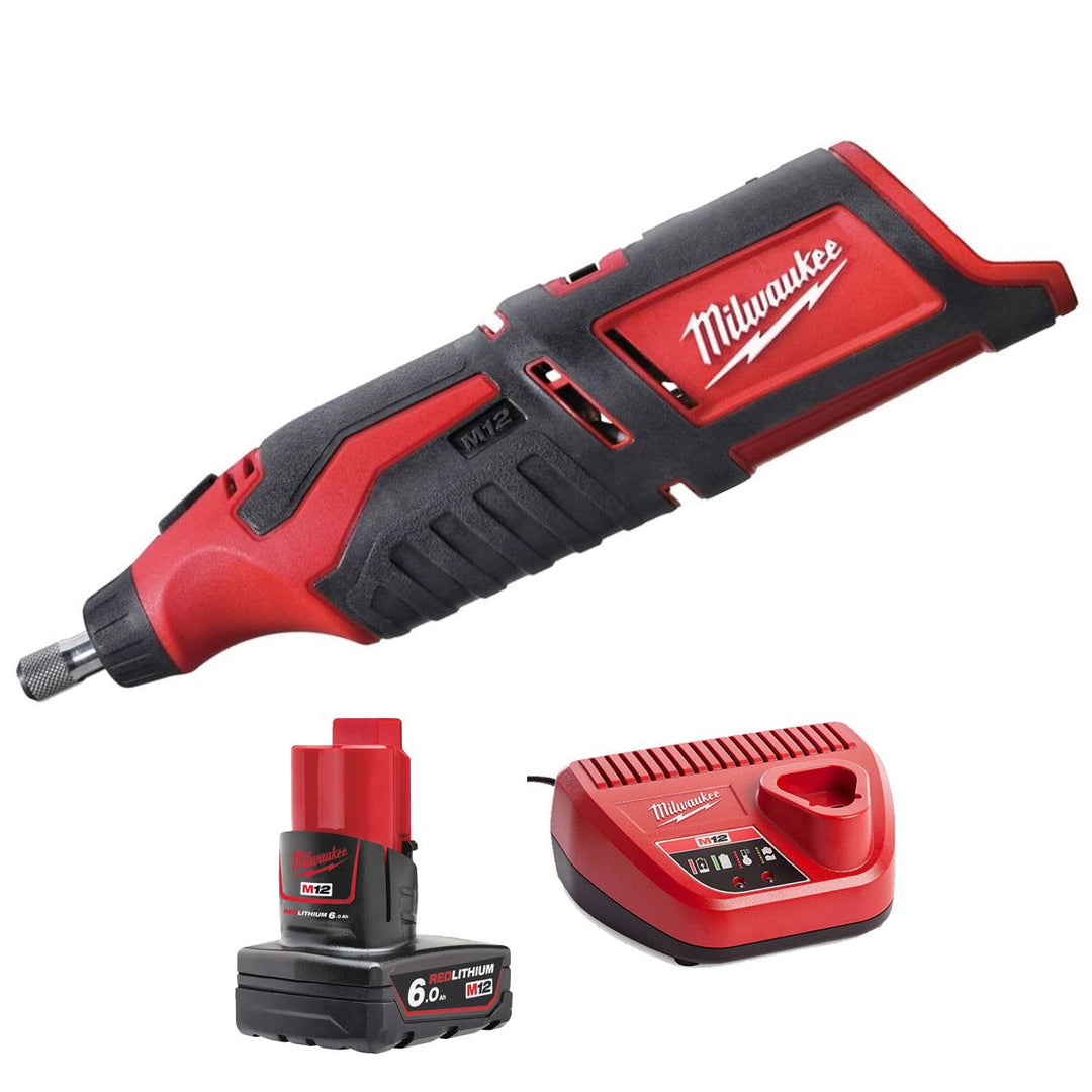 Milwaukee C12RT-0 12V Rotary Multi Tool with 1 x 6.0Ah Battery & Charger