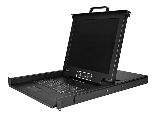 TieDex UK StarTech.com 8 Port Rackmount KVM Console with 6ft Cables, Integrated KVM Switch with 17" LCD Monitor, Fully Featured 1U LCD KVM Drawer- OSD KVM, Durable 50,000 MTBF, USB + VGA Support - 17in. LCD KVM Drawer (RKCONS1708K) - KVM console - 17"