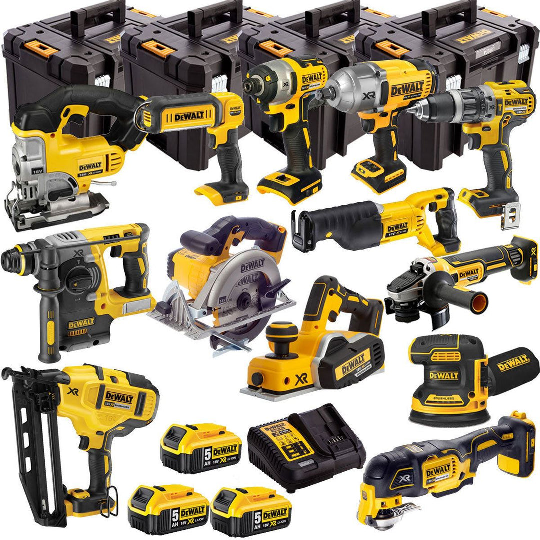 Dewalt 18V 13 Piece Power Tool Kit with 3 x 5.0Ah Batteries T4TKIT-4823