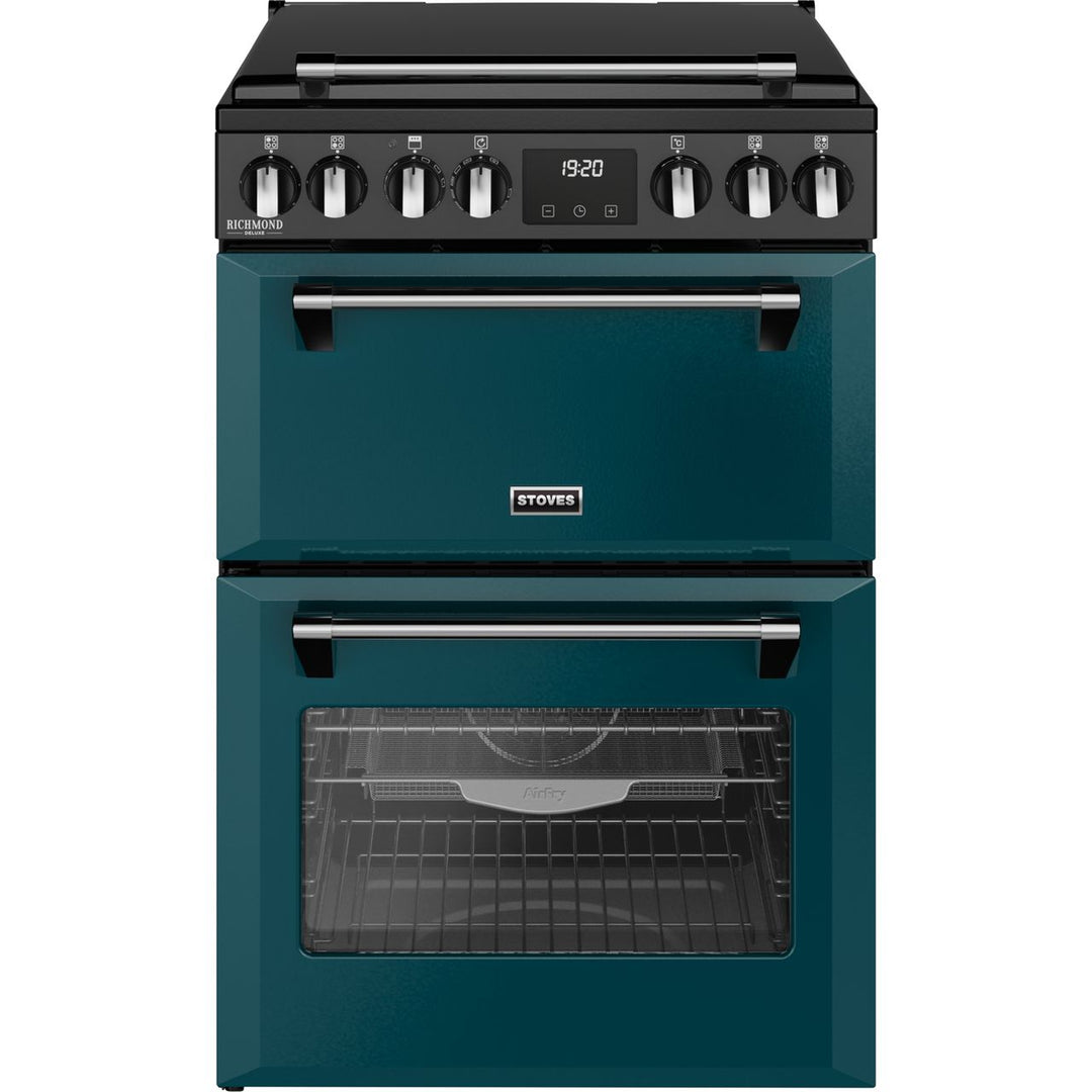 Stoves 60cm wide Double Oven Richmond DX MRA 60Ei RTY Mini Range Electric Cooker with Induction Hob - Deep Marine