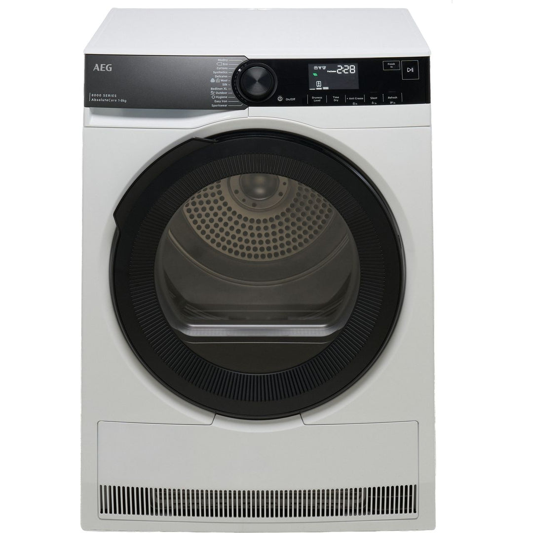 AEG 8000 AbsoluteCare® TR848A4B 8Kg Heat Pump Tumble Dryer - White - A+++ Rated