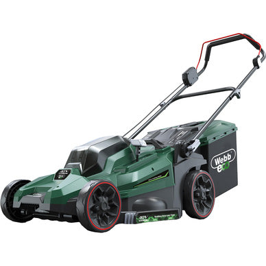 Webb 40V (2 x 20V) 43cm (17") Cordless Rotary Lawnmower 2 x 4.0Ah Batteries &amp; Charger