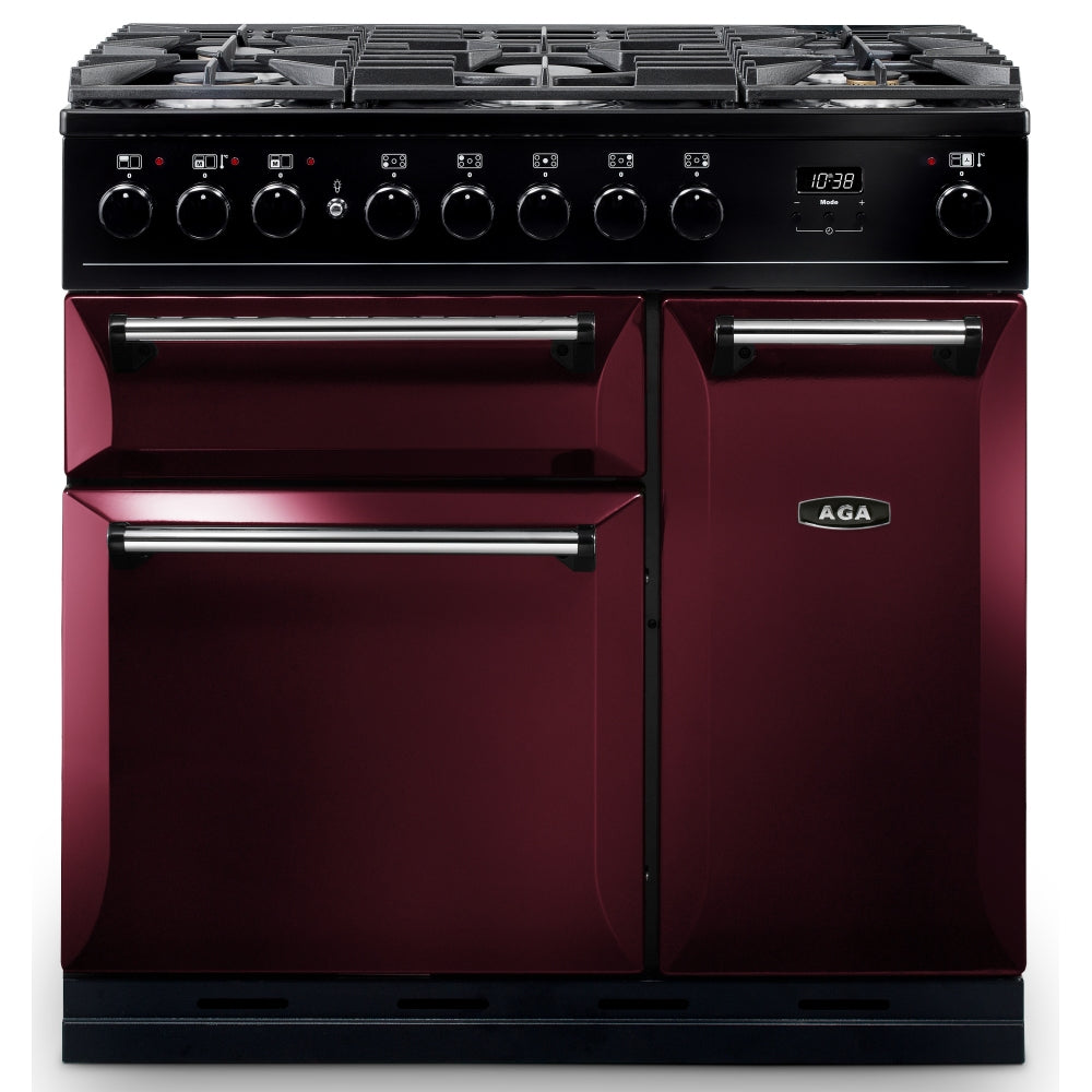 AGA Masterchef MDX90DFCBY Masterchef Deluxe 90cm Dual Fuel Range Cooker 121240 – CRANBERRY