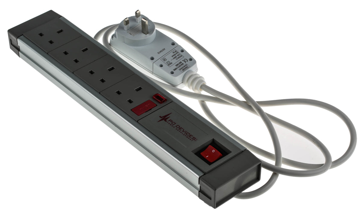 TieDex UK 2 m 4 Socket Type G Trailing Socket Trailing Socket, 230V ac