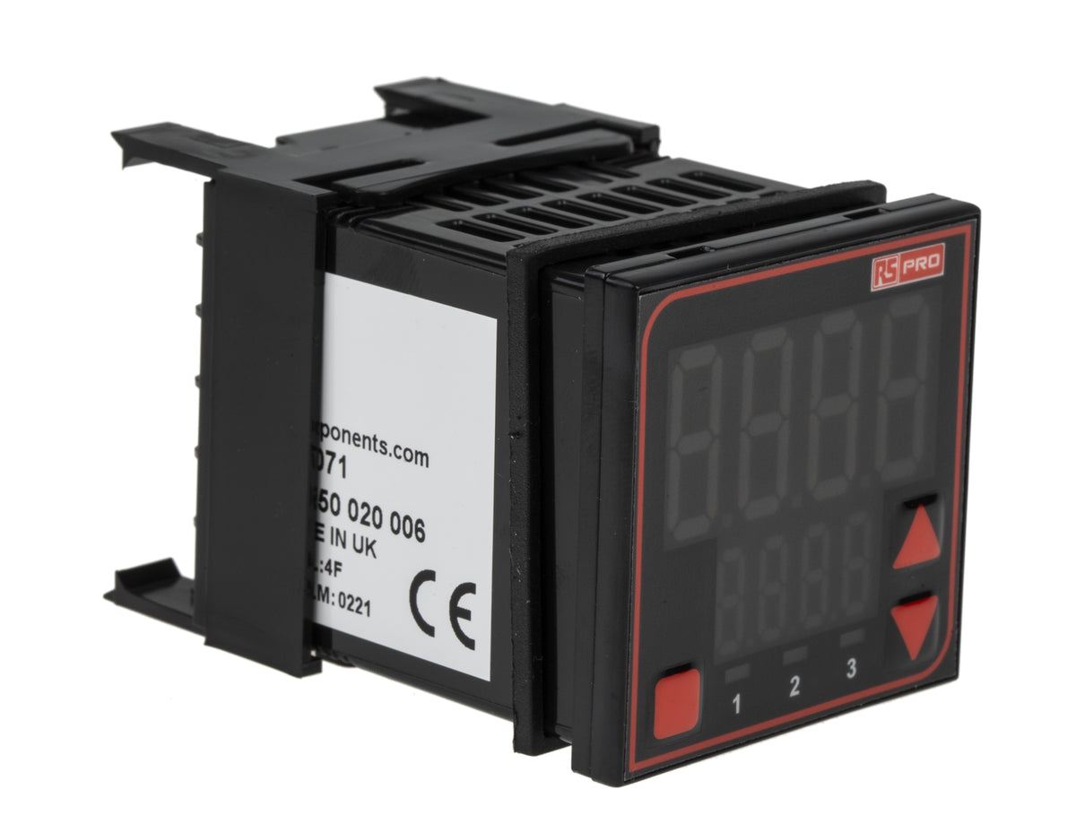 TieDex UK Panel Mount PID Temperature Controller, 3 Output Relay, SSR 24V ac Temperature Control