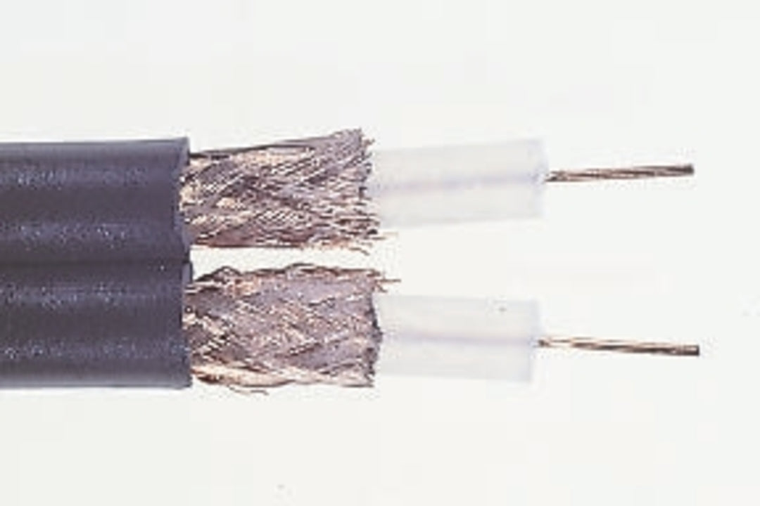TieDex UK 75 Ω SDI Coaxial Cable Screened, 100 m, 23 AWG Black