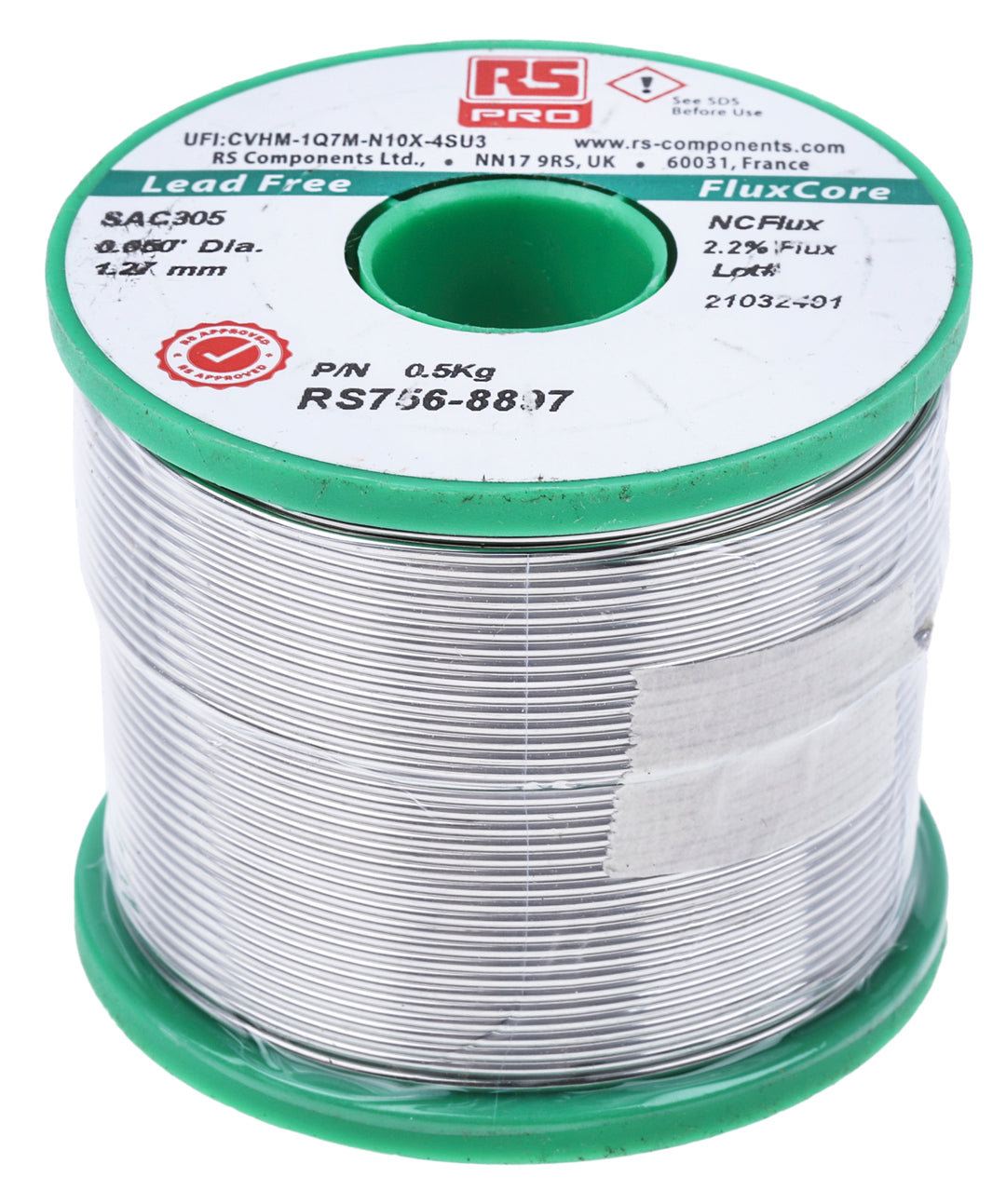 TieDex UK Wire, 1.27 mm Lead Free Solder, 217 °C Melting Point