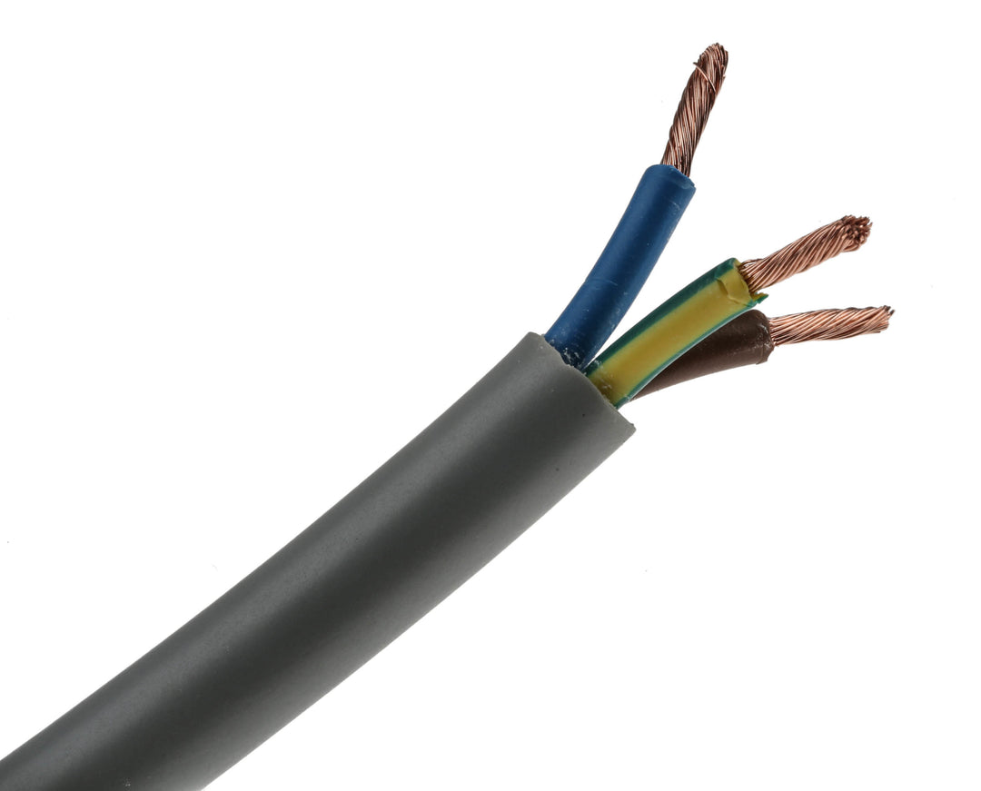 TieDex UK 3 Core Power Cable, Grey 2.5mm² 70 °C, 100 m Polyvinyl Chloride