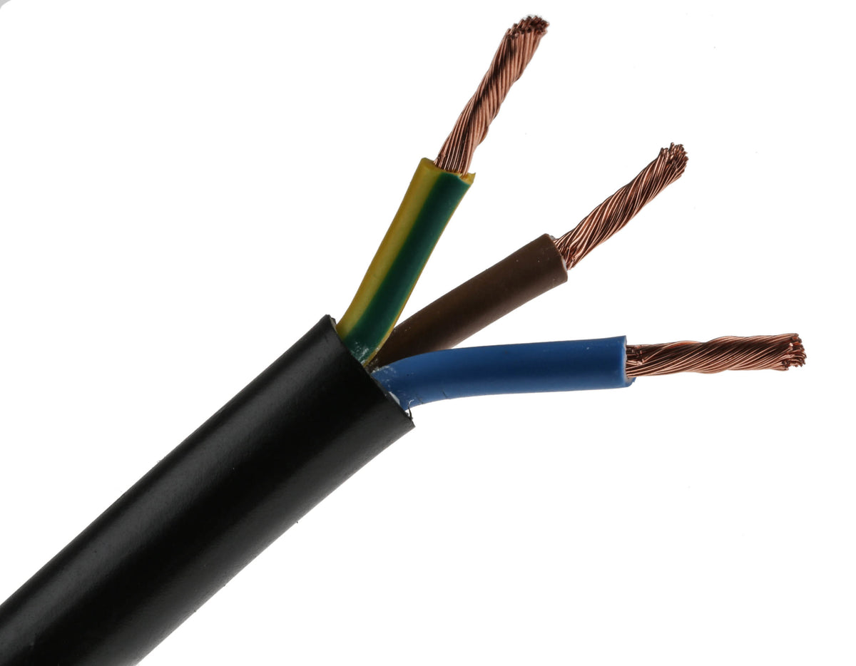 TieDex UK 3 Core Power Cable, Black 4mm² 70 °C, 100 m Polyvinyl Chloride