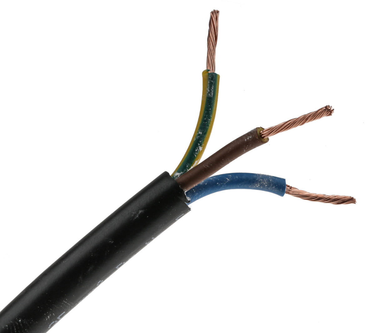 TieDex UK 3 Core Power Cable, Black 1.25mm² 70 °C, 100 m Polyvinyl Chloride
