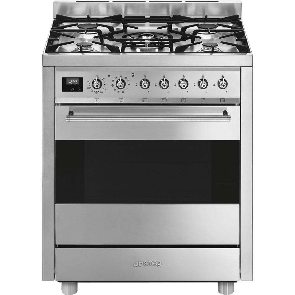 Smeg Symphony C7GPX9 Single Oven Dual Fuel Cooker with Pyrolytic Cleaning - Stainless Steel