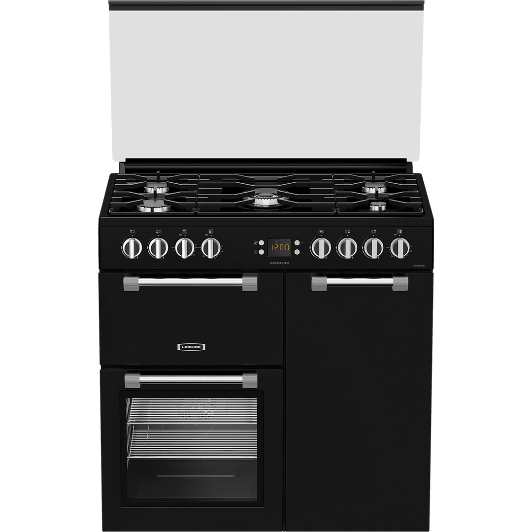 Leisure Chefmaster CC90F531K 90cm wide Dual Fuel Range Cooker with Gas Hob - Black