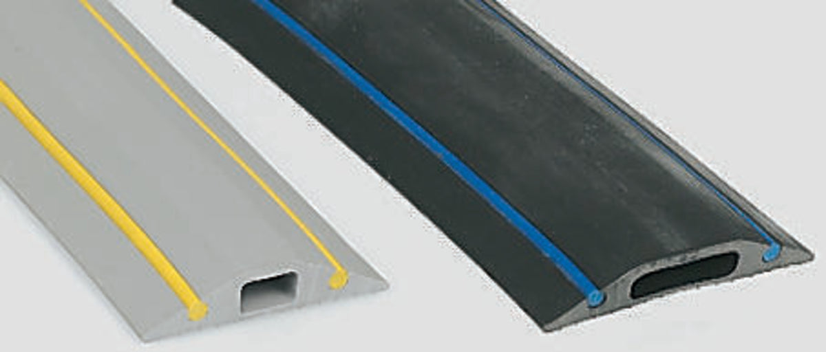 TieDex UK 9 m Black, Yellow Cable Cover in Rubber, 30 mm ID