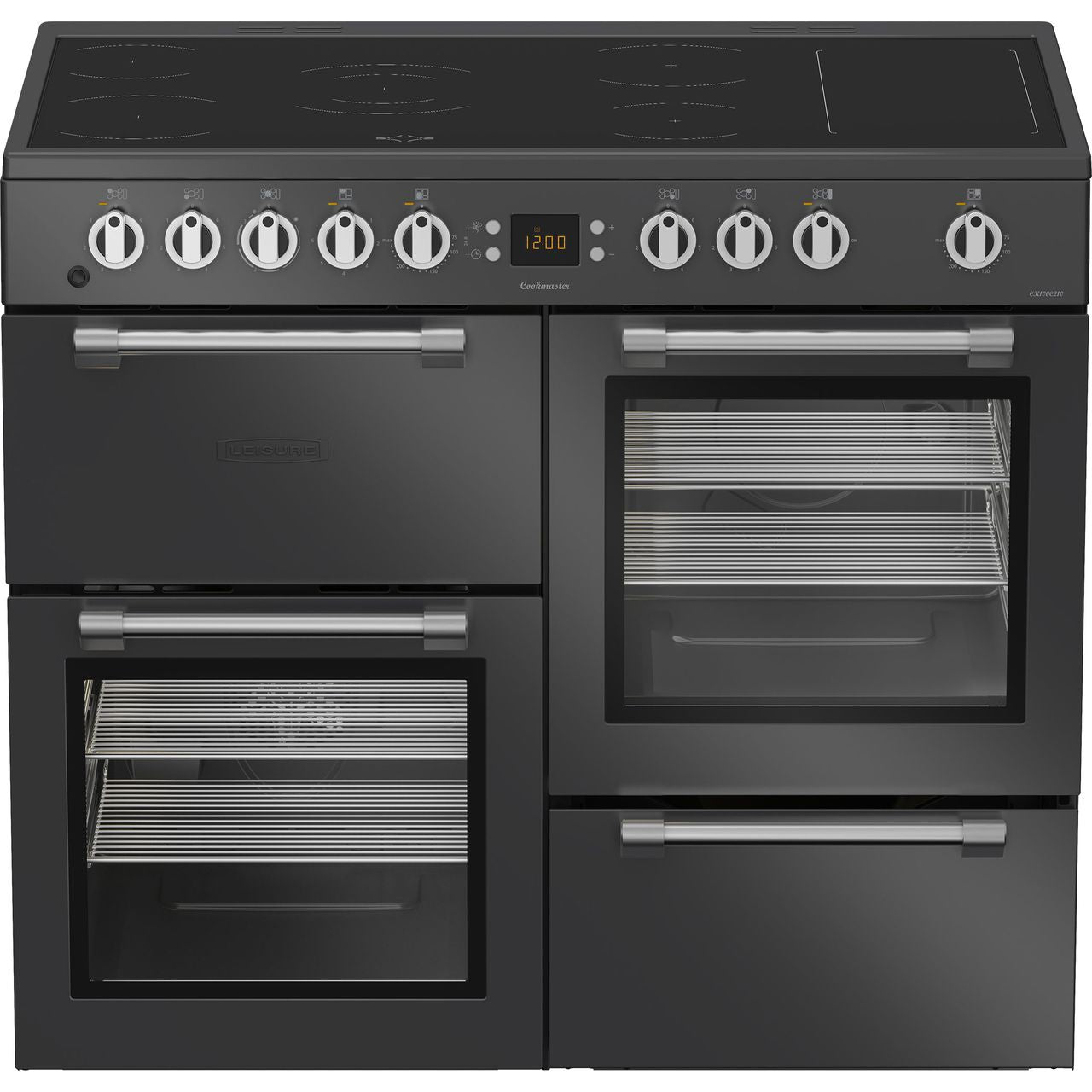 Leisure Cookmaster CK100C210T 100cm wide Electric Range Cooker with Ceramic Hob - Anthracite