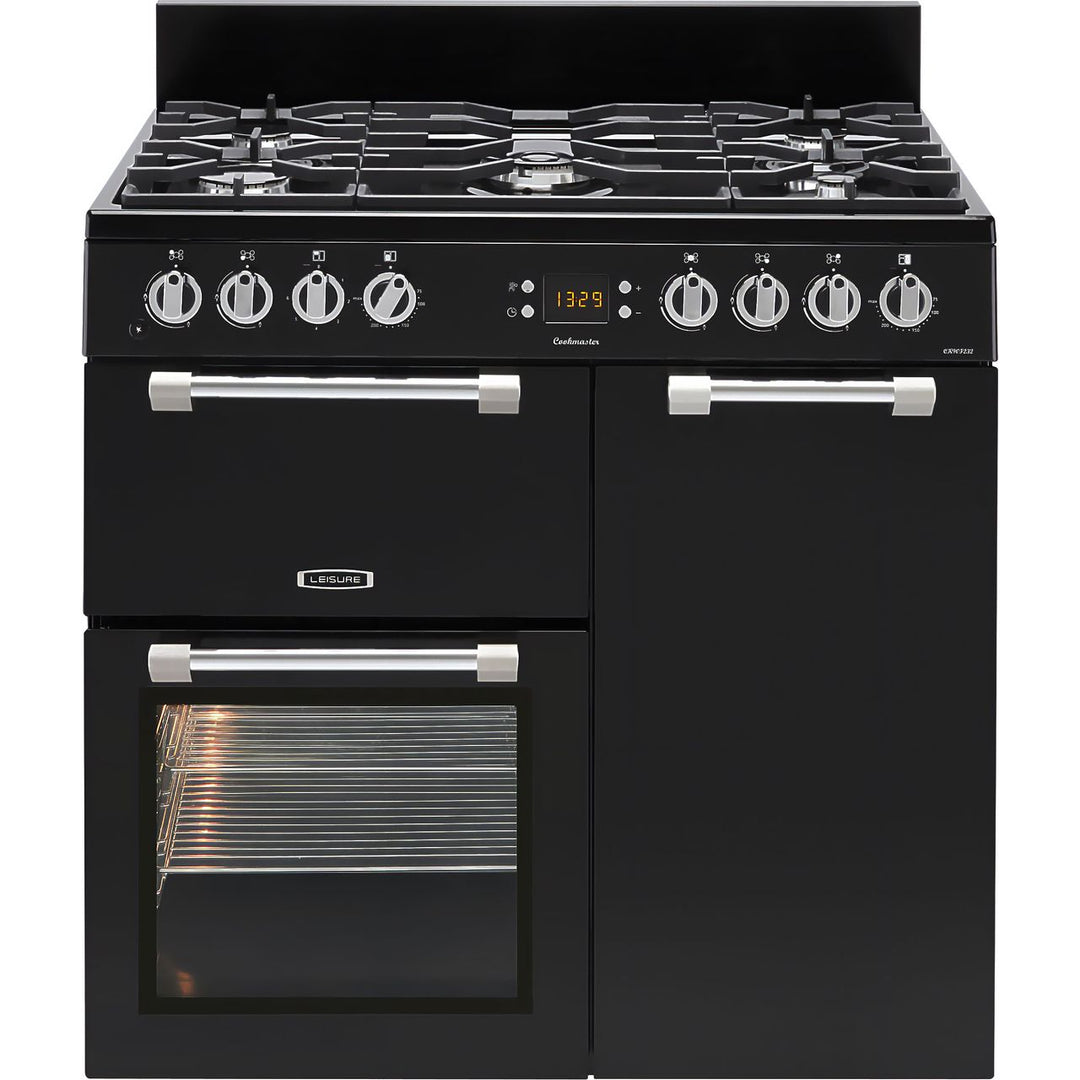 Leisure Cookmaster CK90F232K 90cm wide Dual Fuel Range Cooker with Gas Hob - Black