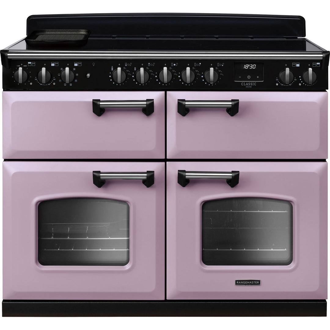 Rangemaster Classic Deluxe BC CLDLB110EIPHTH/CM1 110cm wide Electric Range Cooker with Induction Hob - Heather / Chrome