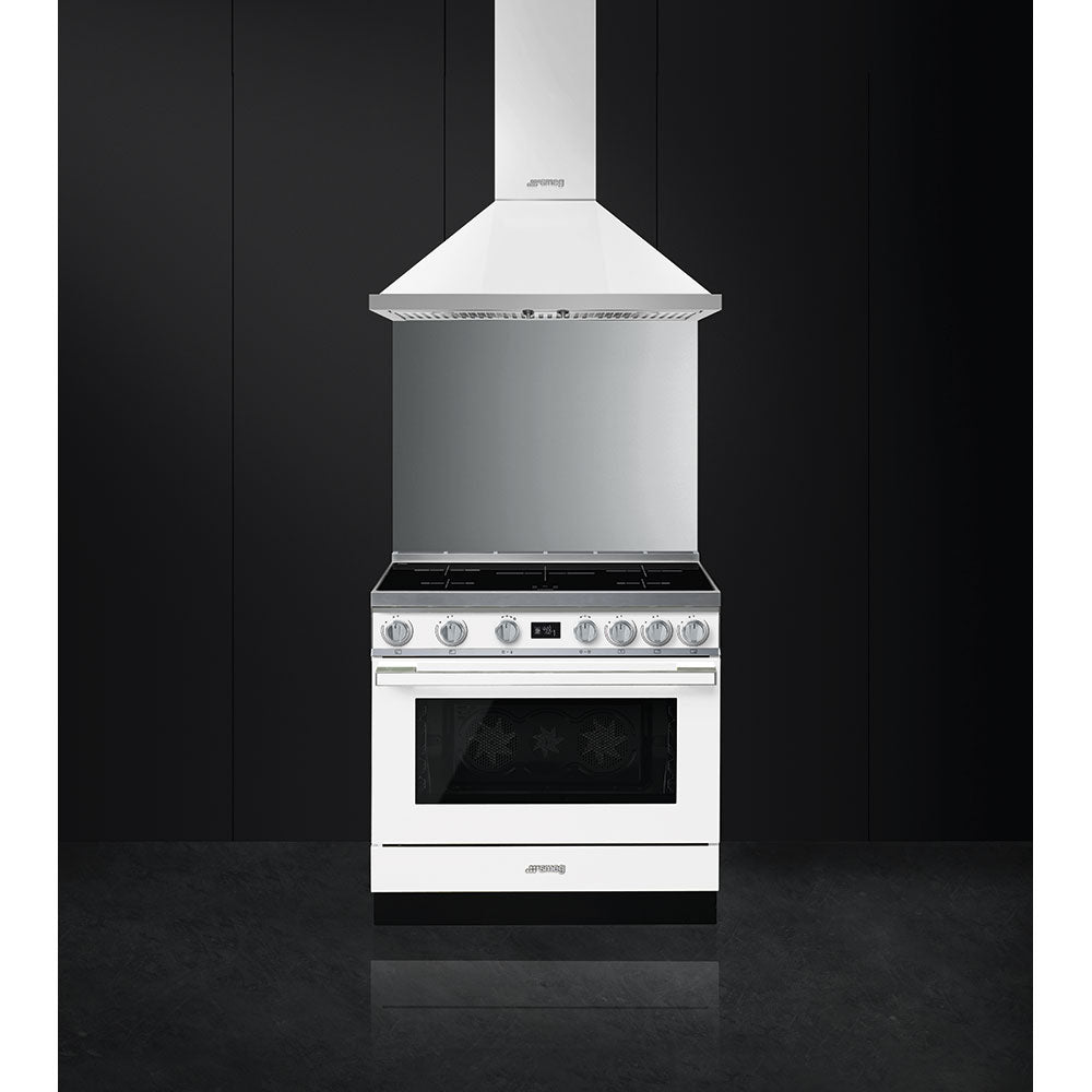 Smeg Portofino CPF9iPWH 90cm wide Electric Range Cooker with Induction Hob and Pyrolytic Cleaning - White