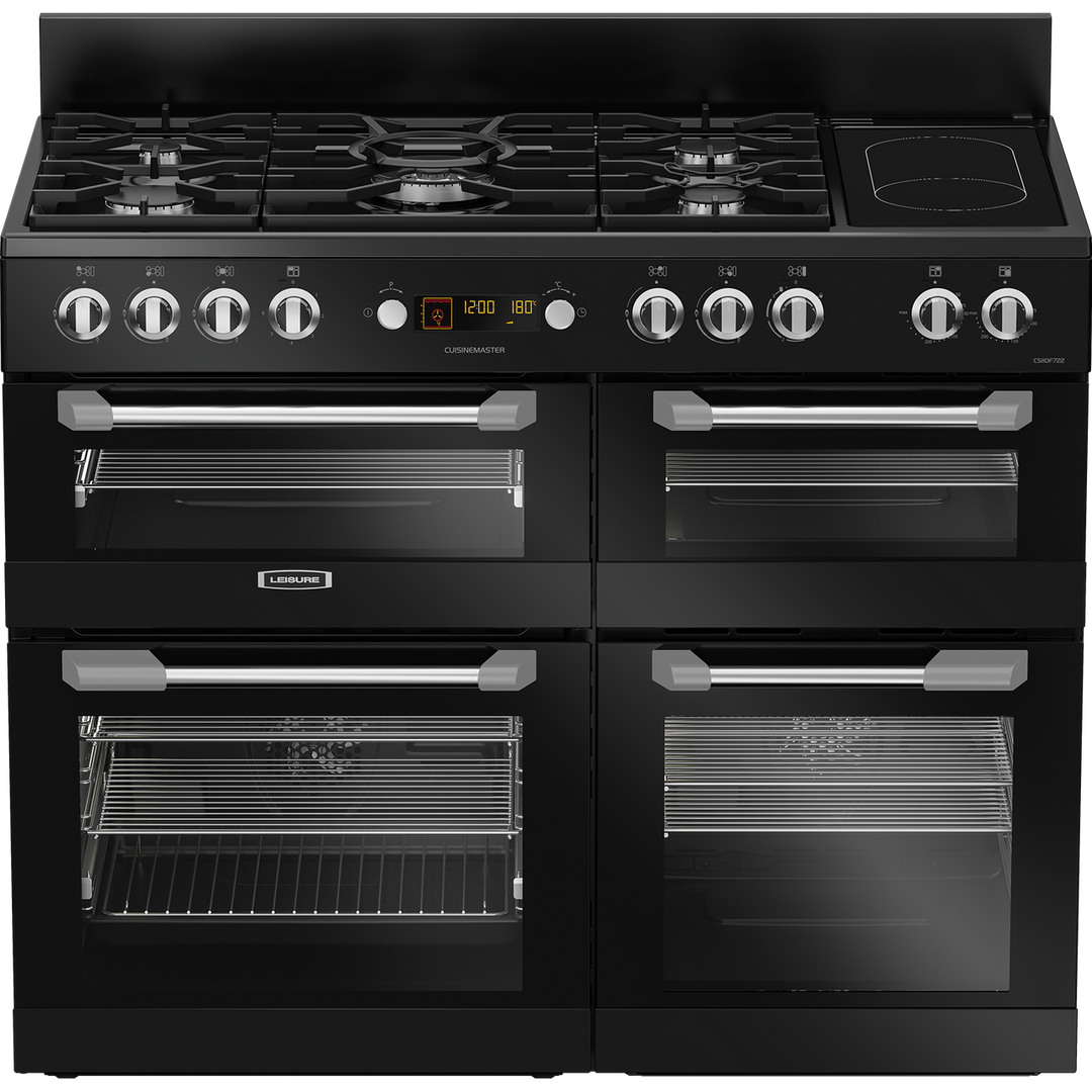 Leisure Cuisinemaster CS110F722K 110cm wide Dual Fuel Range Cooker with Gas Hob - Black