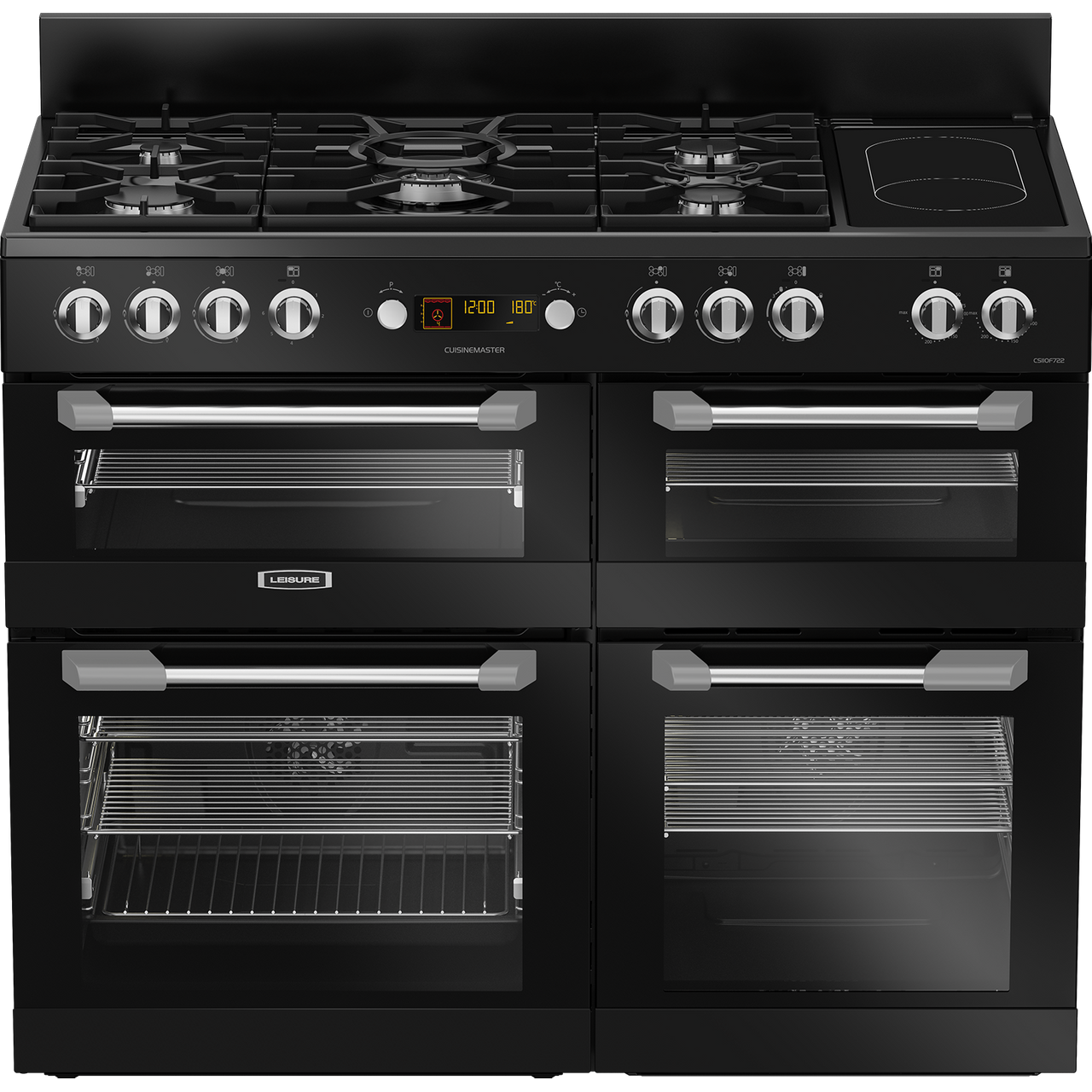Leisure Cuisinemaster CS110F722K 110cm wide Dual Fuel Range Cooker with Gas Hob - Black