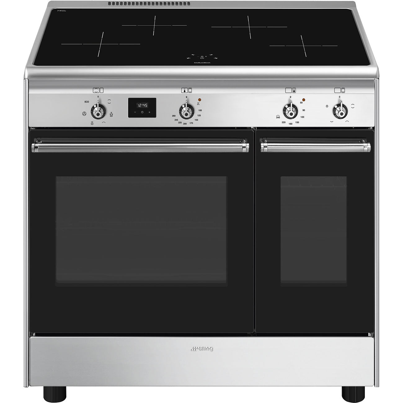 Smeg Concert CX92IM 90cm wide Electric Range Cooker with Induction Hob - Stainless Steel