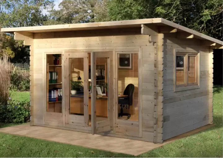 Forest Garden Melbury 45mm Log Cabin 13ft 1" x 9ft 8" (4 x 3 m)