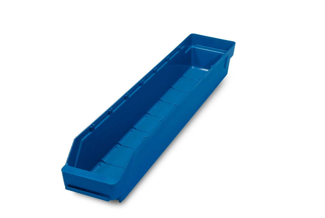 TieDex UK Polypropylene Storage Bin, 600 mm x 120 mm x 95 mm, Blue