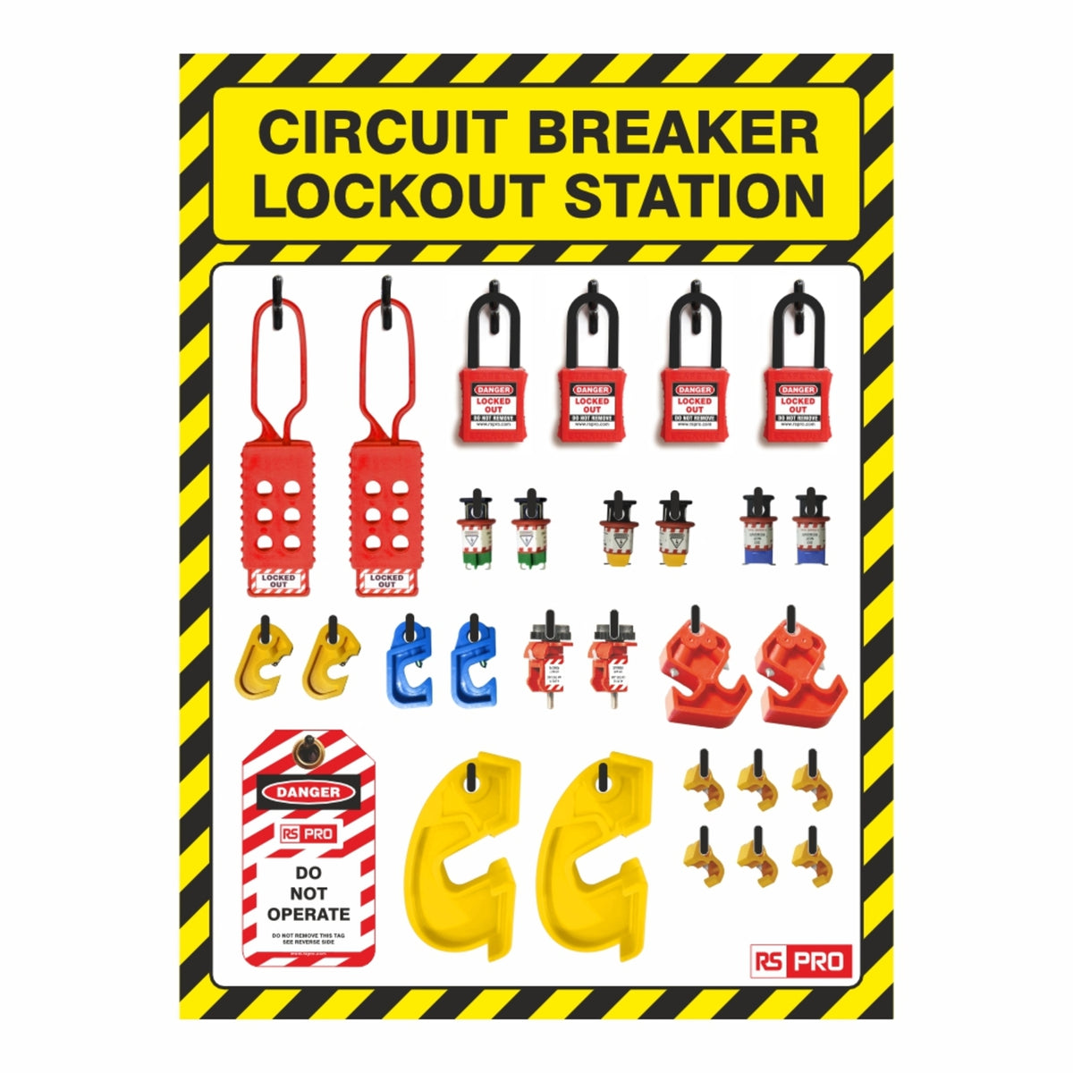 TieDex UK 4 Padlock Lockout Station