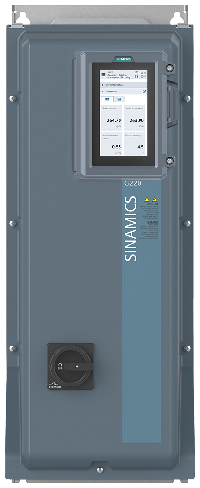 Siemens AC Motor Drive, 37 kW, 3 Phase, G220 Clean Power Series 415V 126 A
