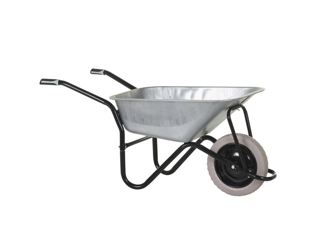 TieDex UK Steel Pneumatic Wheelbarrow, 80 L Load