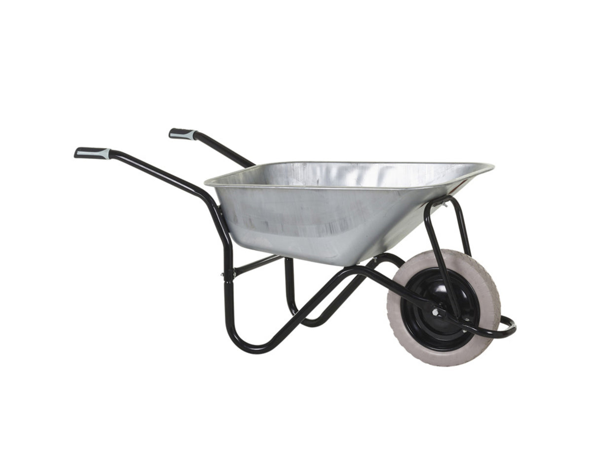 TieDex UK Steel Pneumatic Wheelbarrow, 80 L Load