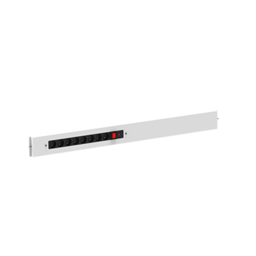 TieDex UK, 16A, 230V 8 Gang Workbench Accessory Schuko Surge Protection