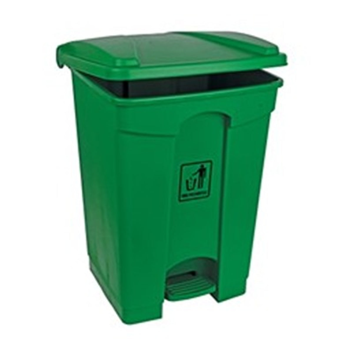 TieDex UK 45L Polypropylene Pedal Bin 45L Green Pedal Polypropylene Waste Bin
