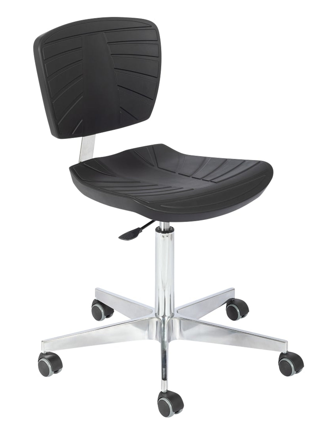 TieDex UK Black Polyurethane Office Chair, 200 kg Weight Capacity