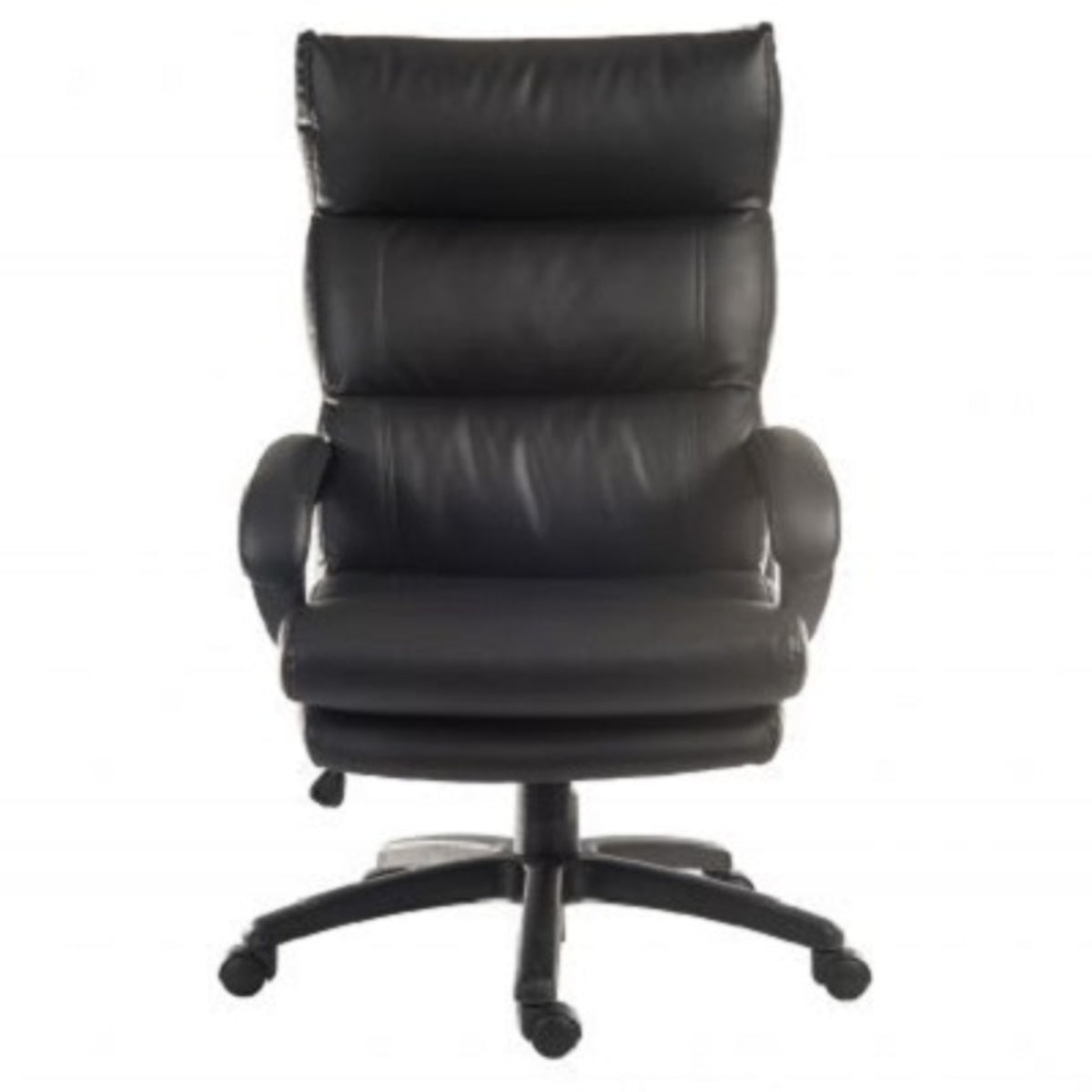 TieDex UK Black Leather Office Chair, 110 kg Weight Capacity