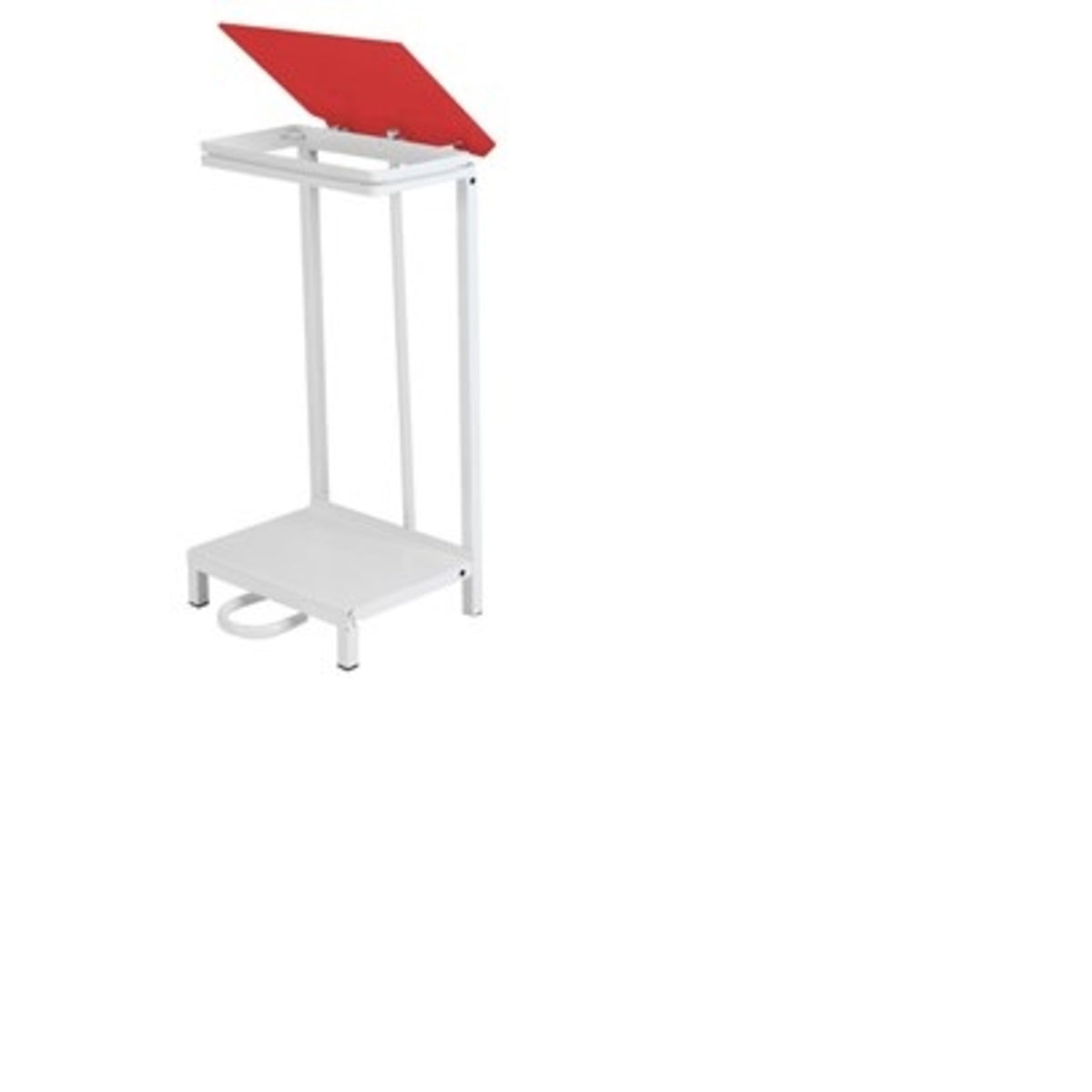 TieDex UK 92L Red Pedal Steel Bin Bag Holder