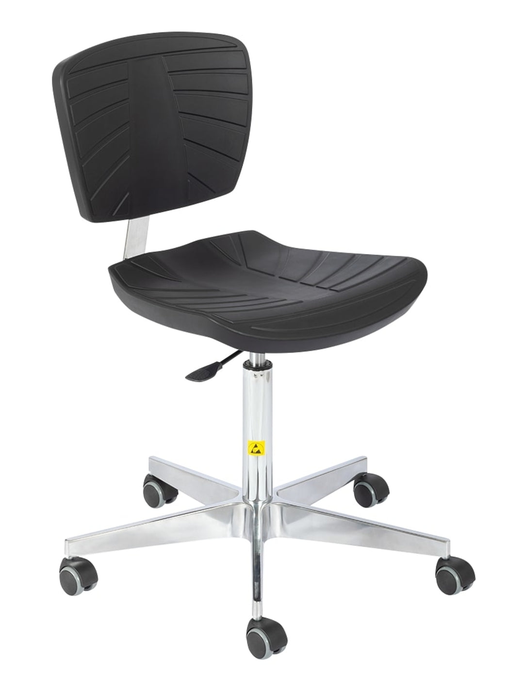 TieDex UK Black Polyurethane Office Chair, 200 kg Weight Capacity