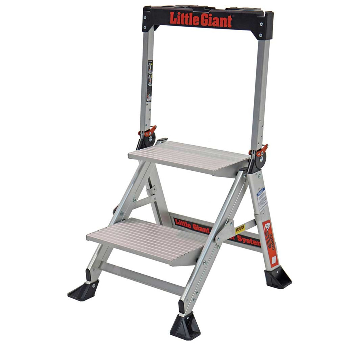TieDex UK Aluminium 2 steps Step Ladder, 460mm platform height, 900 mm open length