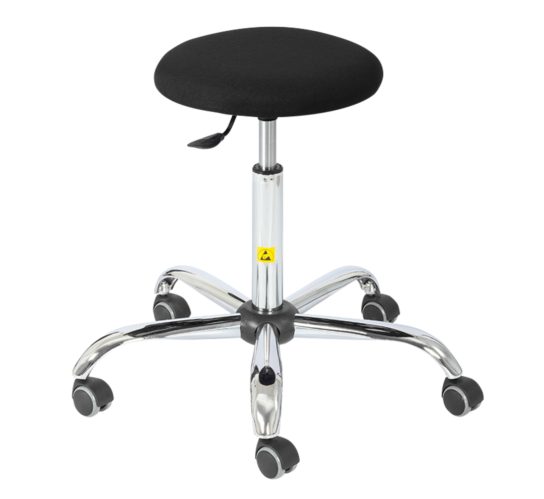 TieDex UK Black Fabric Stool, 120 kg Weight Capacity