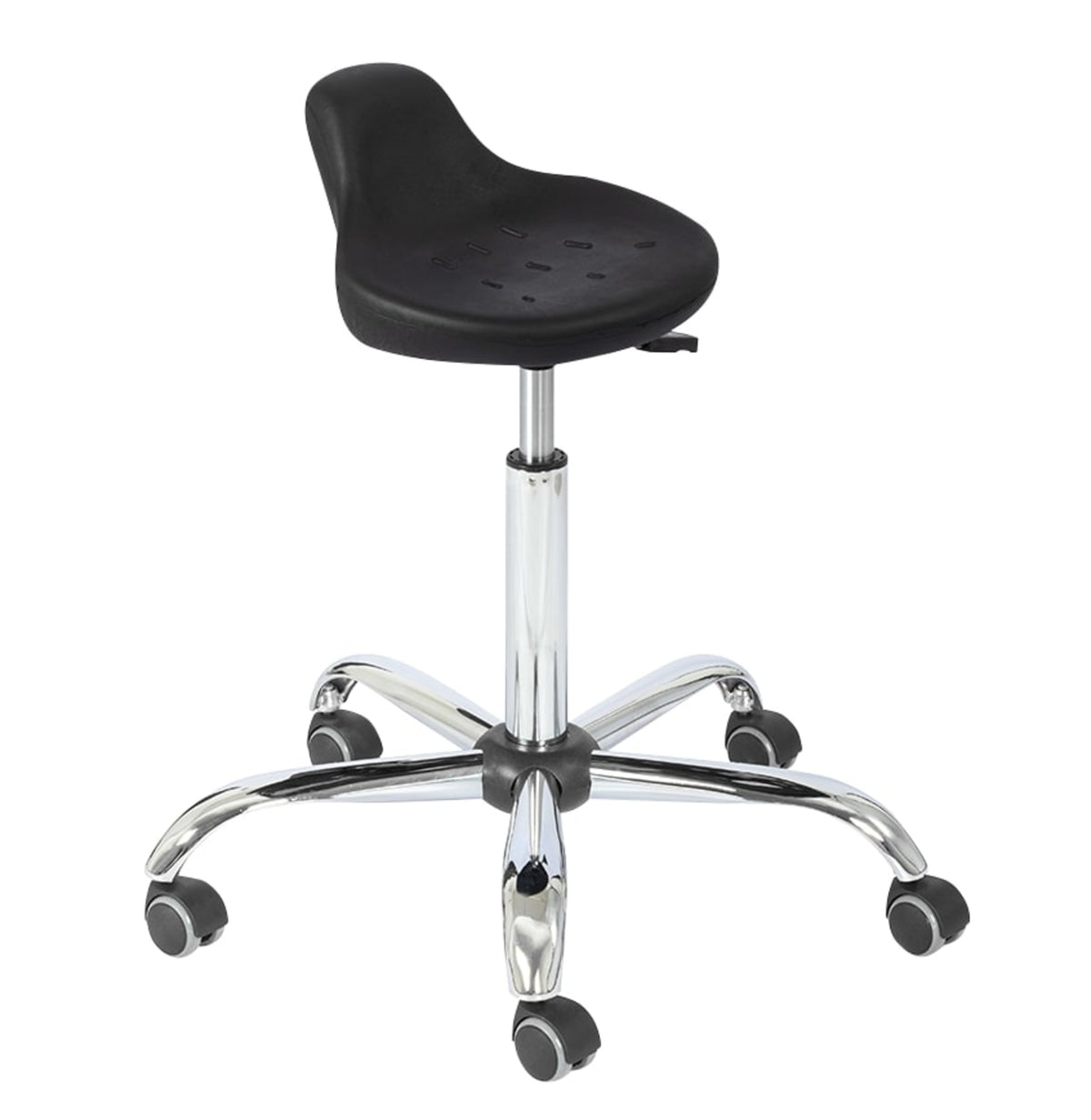 TieDex UK Black Polyurethane Office Chair, 200 kg Weight Capacity