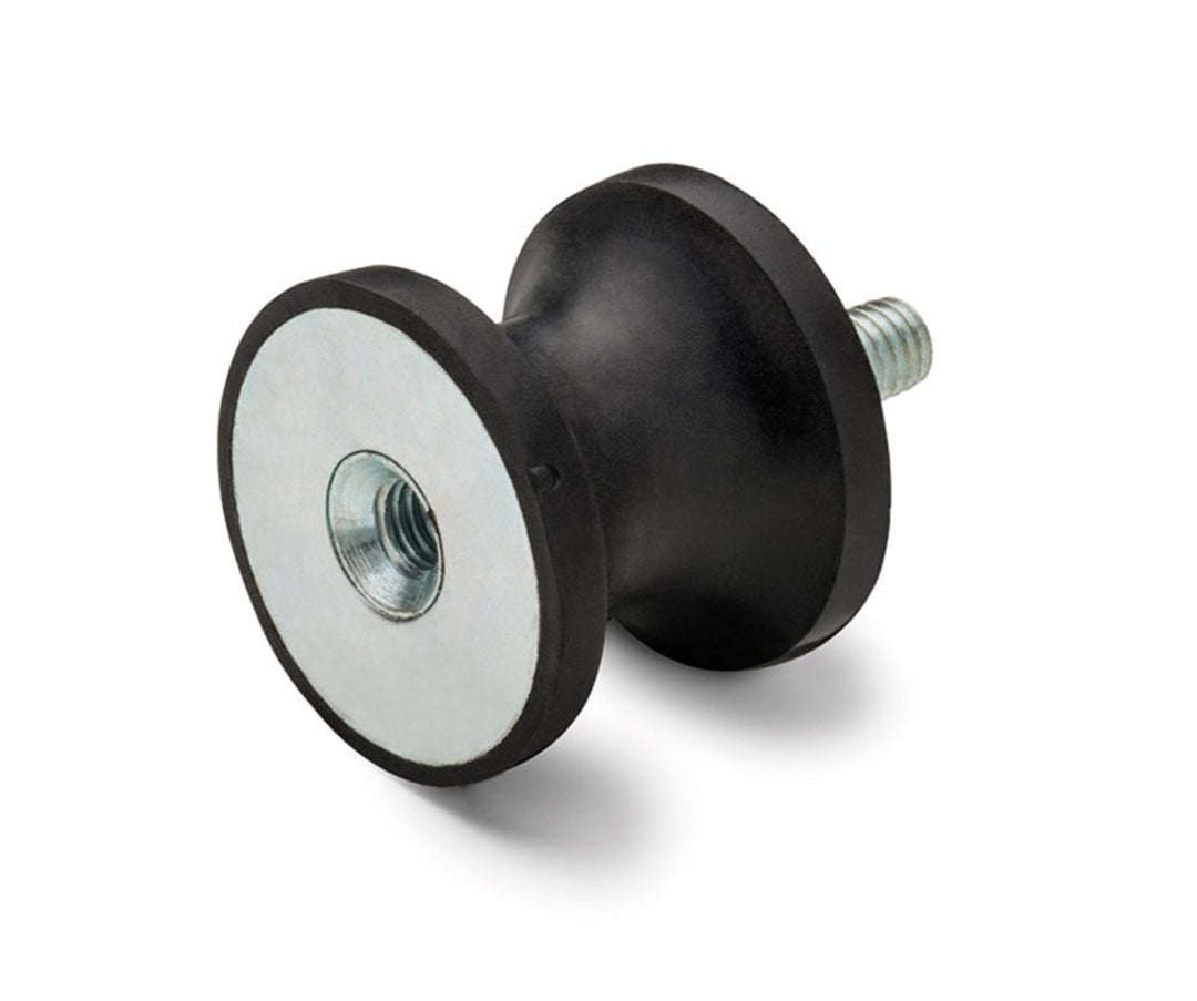 TieDex UK Bobbin Shaped M16 Anti-Vibration Mount, Male to Female Bobbin, 95 mm OD, 116 mm H