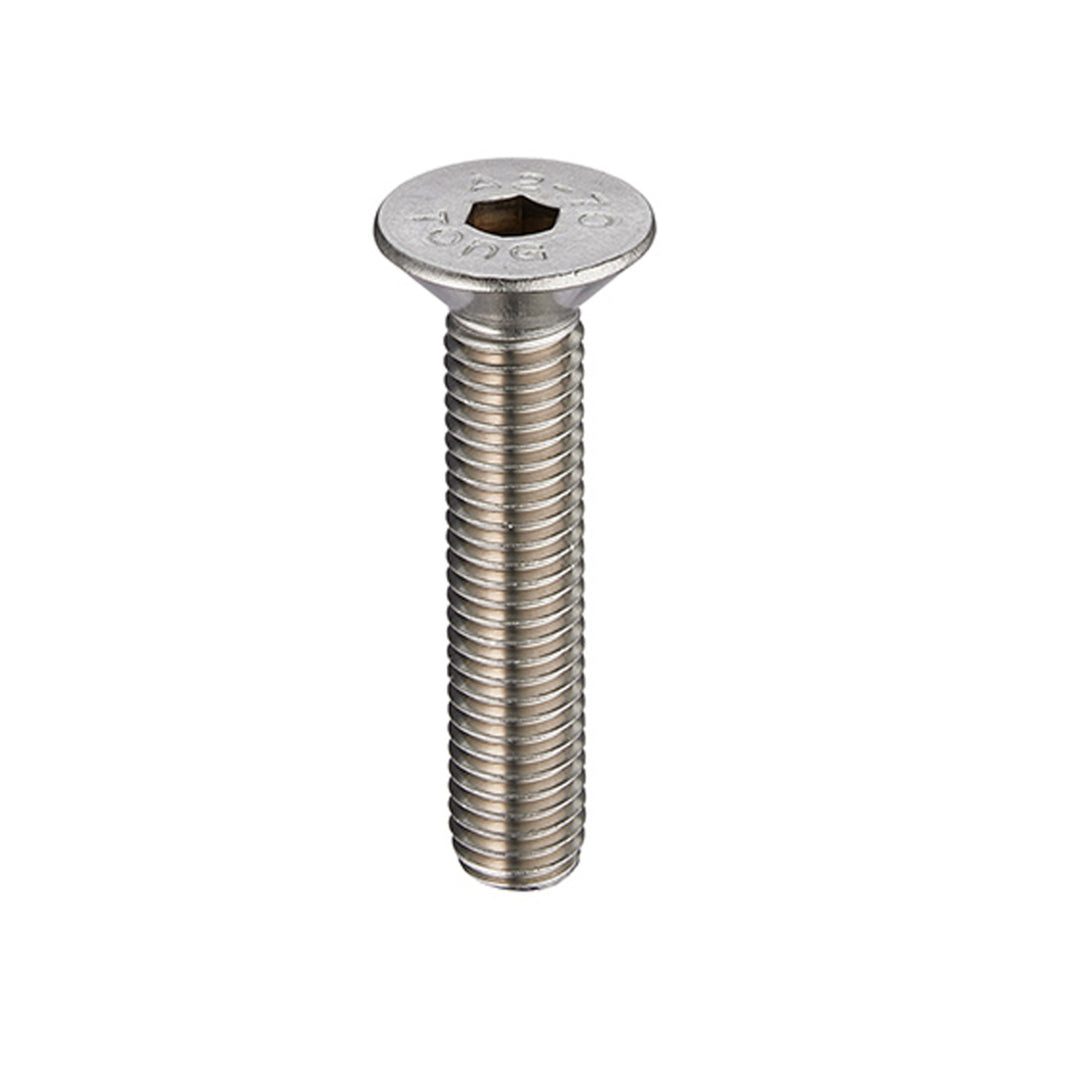 TieDex UK Plain Stainless Steel Countersunk Screw, Hex, M16 x 30 mm