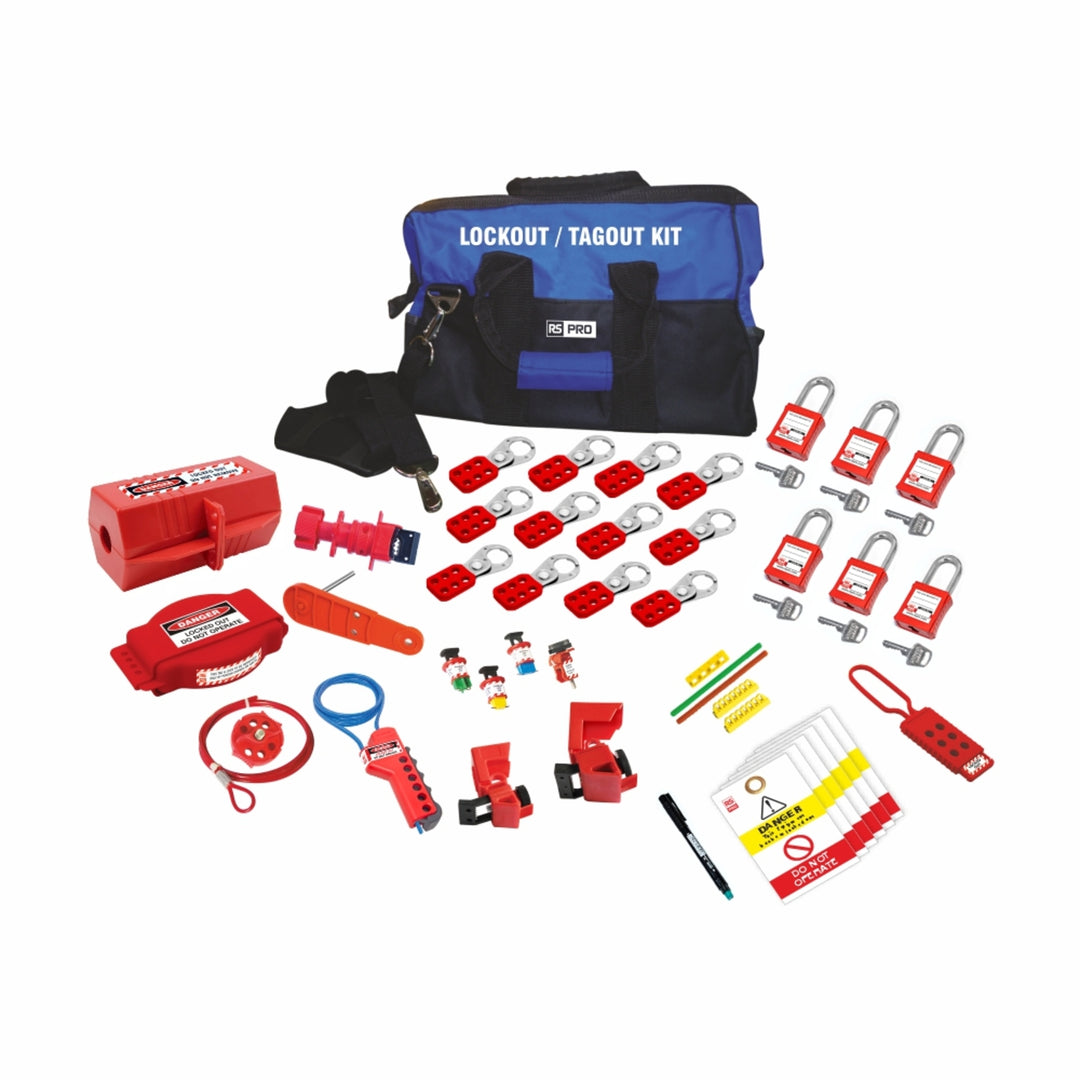TieDex UK Blue 6-Lock Lockout Kit Nylon Lockout